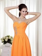 Tropical Orange Sweetheart Long A Prom Dress Website