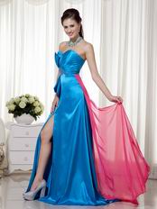 Sexy Colorful Handmade Prom Dress With Front Split Skirt