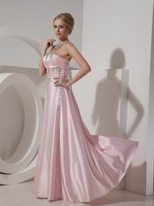 Strapless Baby Pink 2014 Prom Party Dress For Cheap