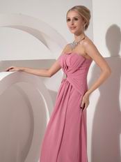 Light Violet Chiffon Empire Waist Prom Party Dress Online