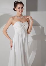 Sweetheart Ivory Chiffon Prom Dress For 2014 Prom Wear