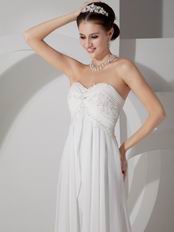 Sweetheart Ivory Chiffon Prom Dress For 2014 Prom Wear