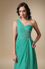 Sexy Split One Shoulder Skirt Buy Turquoise Prom Dresses Shop