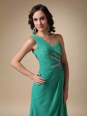 Sexy Split One Shoulder Skirt Buy Turquoise Prom Dresses Shop