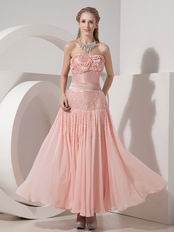 Ankle-length Blush 100D Chiffon Discount Prom Dress VvDress