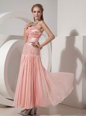 Ankle-length Blush 100D Chiffon Discount Prom Dress VvDress