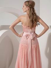 Ankle-length Blush 100D Chiffon Discount Prom Dress VvDress