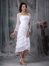 Layers Skirt Mother Of The Bride Dress With Lace Long Sleeves Modest