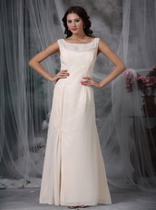 Champagne Chiffon Beaded Mather Of Bride Dress And Coat Modest