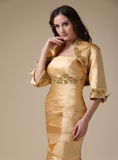 Golden Mermaid Mother Of The Bride Dress With Jacket Modest