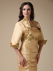 Golden Mermaid Mother Of The Bride Dress With Jacket Modest