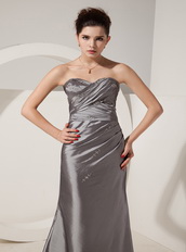 Grey Column Mother Of The Bride Dress Sweetheart Neck Style Modest