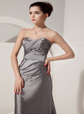 Grey Column Mother Of The Bride Dress Sweetheart Neck Style Modest