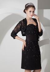 Black Lace Mother Of The Bride Dress And Jacket