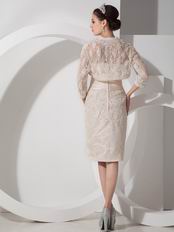 Champagne Lace Mother Of The Bride Dress And Jacket