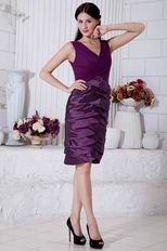 Designer Layers Skirt Grape Mother Of The Bride Dress