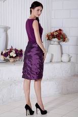 Designer Layers Skirt Grape Mother Of The Bride Dress