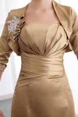 Modern Golden Mother Of The Bride Dress And Jacket