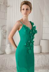 Turquoise Mermaid Ankle-length Mother of the Bride Dress