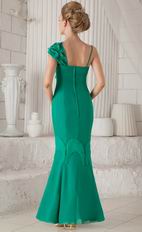 Turquoise Mermaid Ankle-length Mother of the Bride Dress