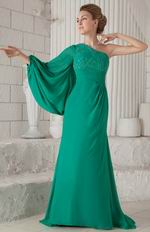 Turquoise Single Long Sleeve Mother of the Bride Dress