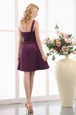 One Shoulder Purple Mother Of The Bride Beach Dress