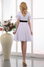White Dress With Black Belt For Mother Of The Bride Under 100