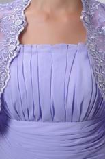 Spaghetti Straps Lavender Bridal Mother Dress With Lace Jacket