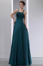 Decent Straps Floor Length Strong Blue Bridal Mother Dress