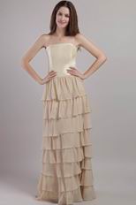 Champagne Layers Skirt Mother Of The Bride Dress With Coat