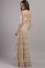 Champagne Layers Skirt Mother Of The Bride Dress With Coat