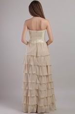 Champagne Layers Skirt Mother Of The Bride Dress With Coat