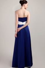 Dark Blue Strapless Mother of the Bride Dress With Shawl