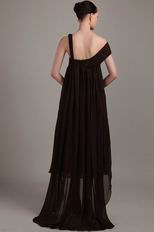 High Low Asymmetrical Mother Of The Bride Dress In Brown