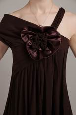 High Low Asymmetrical Mother Of The Bride Dress In Brown