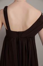 High Low Asymmetrical Mother Of The Bride Dress In Brown