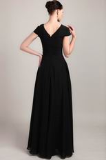 High Low Skirt Black Mother of the Bride Dress Cheap