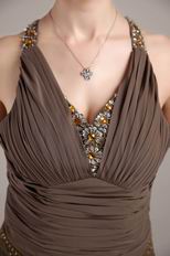 Beaded Brown Custom Made Mother Of The Bride Dress