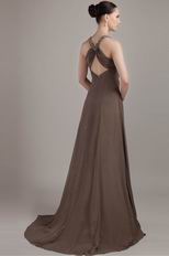 Beaded Brown Custom Made Mother Of The Bride Dress