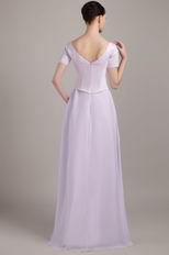 V-neck Short Sleeves Chiffon Mother Of The Bride Dress