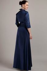 Navy Blue Halter Dress And Jacket Mother Of The Bride