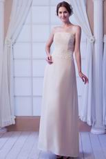 Strapless Champagne Dress For Mother Of Bride With Jacket