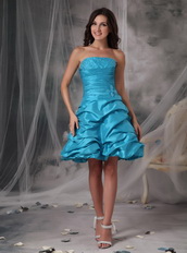 Mini-length Teal Taffeta Beading Sweet 16 Dresses And Gowns Knee Length Sexy