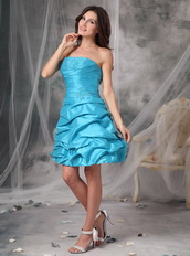 Mini-length Teal Taffeta Beading Sweet 16 Dresses And Gowns Knee Length Sexy