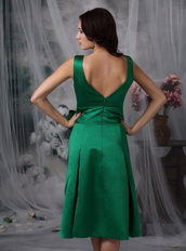 Dark Green V-neck Short Prom Dress Knee Length Cheap Knee Length Sexy