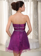 Mini-length Dark Magenta Short Prom Dress Sweetheart Style Knee Length Sexy