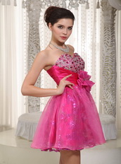 Fuchsia Sweetheart Mini Prom Dress Designer Your Own 2014 Knee Length Sexy