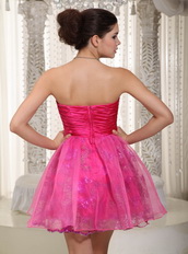 Fuchsia Sweetheart Mini Prom Dress Designer Your Own 2014 Knee Length Sexy