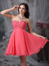 Amazing Coral Red Sweetheart Mini Prom Dress For Women Knee Length Sexy