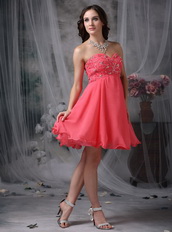 Amazing Coral Red Sweetheart Mini Prom Dress For Women Knee Length Sexy